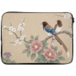 Bloemen - Vogels - Bloemen laptophoes neopreen klein -zkaufland3dotto