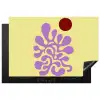 Koraal - Cirkel - Abstract - Geel Inductie beschermer vinyl 3mm klein -3d