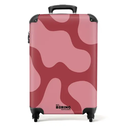 Abstract - Roze vormen NBS - Handbagage koffer - Kinderen Unisex middel -productfoto_recht