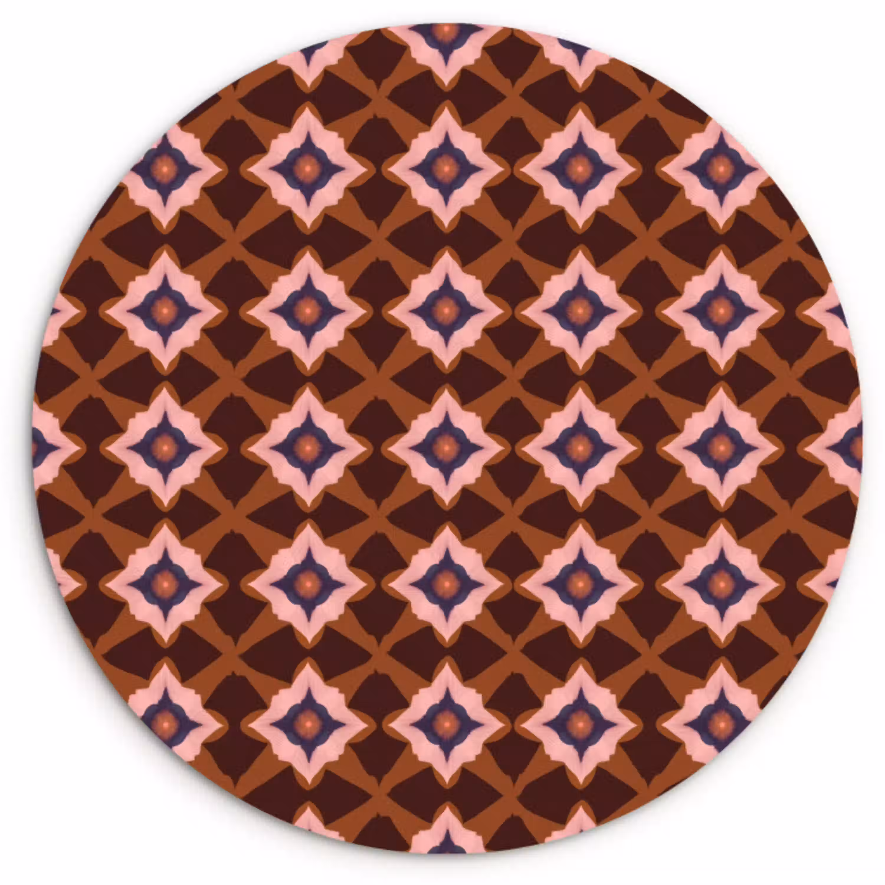 Geometrisch - Sierlijk - Bruin Wandcirkel kunststof plaat 5mm dik klein 188 -3d