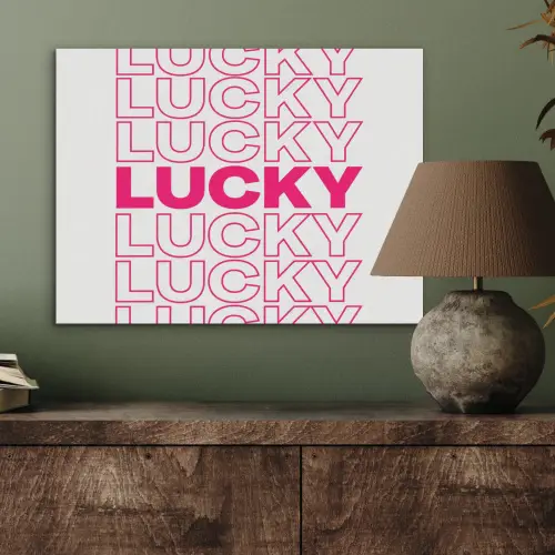 Lucky - Roze - Patroon PET vilt klein -sfeer2