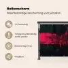 Schedel - Cyberpunk - Neon Rood Balkonbeschermer Duitsland klein -specs_NL