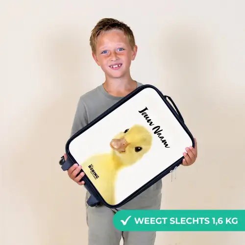 Barry de Badeend Kinderkoffer - Zwart klein -sfeer4_NL