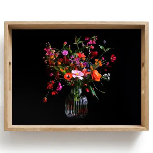 Boeket - Veldbloemen - Vaas Dienblad Rechthoek middel -z3d_shopping