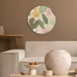 Patroon - Bloemen - Kleurrijk Akoestische PET Vilt - Rond klein -sfeer1