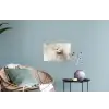 Bloem - Beige - Verf - Schaduw Muursticker klein -plant