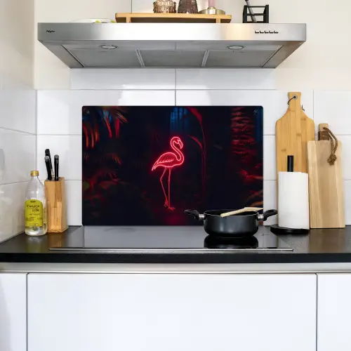 Flamingo - Roze - Neon - Licht Inductie beschemer met haakjes klein -sfeer2
