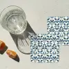 Flora - Modern - Blauw onderzetter kurk middel 366 -sfeer4