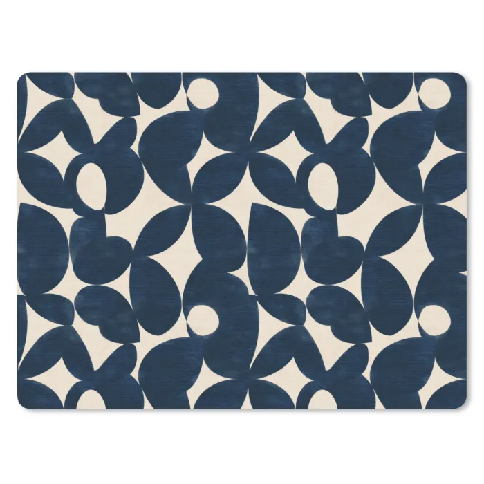 Modern - Geometrisch - Blauw muismat rubber klein 262 -3d