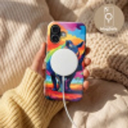 Neushoorn - Zonsondergang - Savanna - Kleurrijk Toughcase MagSafe Apple iPhone 17 klein -USP_MagsafeV