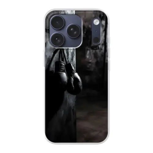 Bokshandschoenen - Muur - Duister - Zwart Telefoonhoesje iPhone 17 Pro klein -3d