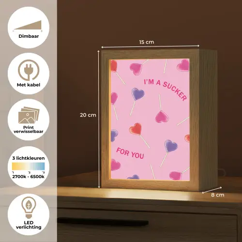 Lolly - Valentijn - Illustratie - Snoep Light Box met kabel (Wandlamp) klein -USP_websiteoverzichtNL