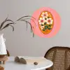 Illustratie - Bloemen - Rand - Roze Wandcirkel behangsticker klein -sfeer3
