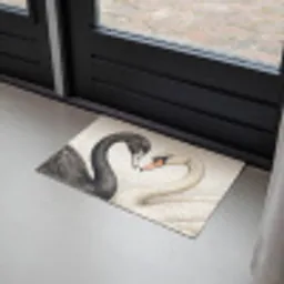 Zwanen - Hartvorm - Dieren Deurmat klein -sfeer2