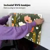 Bloemen - Illustratie - Groen Inductie beschemer met haakjes klein -ky-ophangen-nl