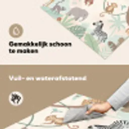 Jungle - Dieren - Groen Inductie beschemer met haakjes klein -ky-schoon-nl
