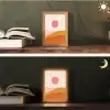 Zon - Heuvels - Abstract - Roze Light Box met kabel (Tafellamp) klein -sfeer3