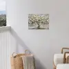 Boom - Bloemen - Wit - Natuur - Kunst tuinposter los doek klein -sfeer8