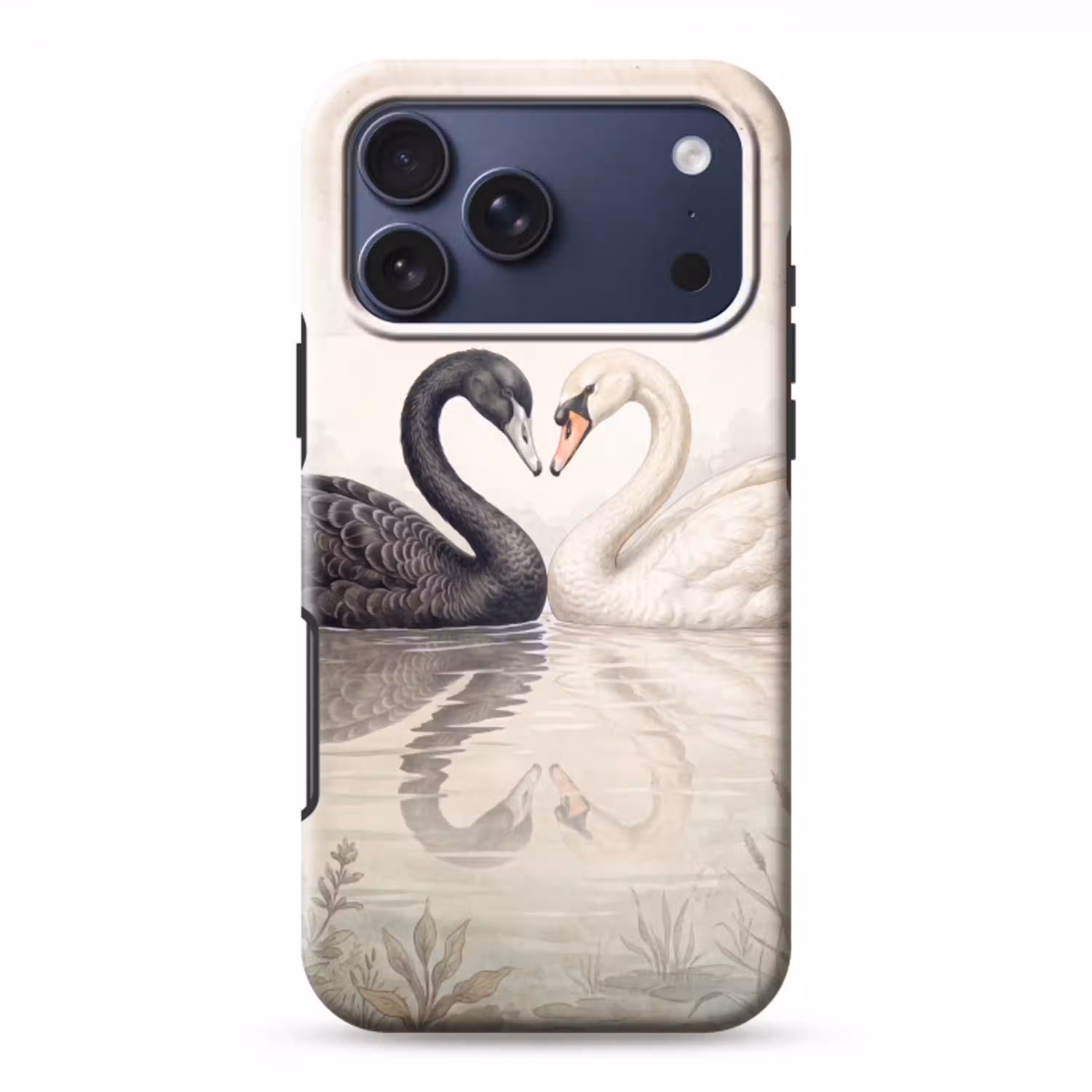 Zwanen - Hartvorm - Dieren Toughcase MagSafe Apple iPhone 17 Pro Max klein -3d
