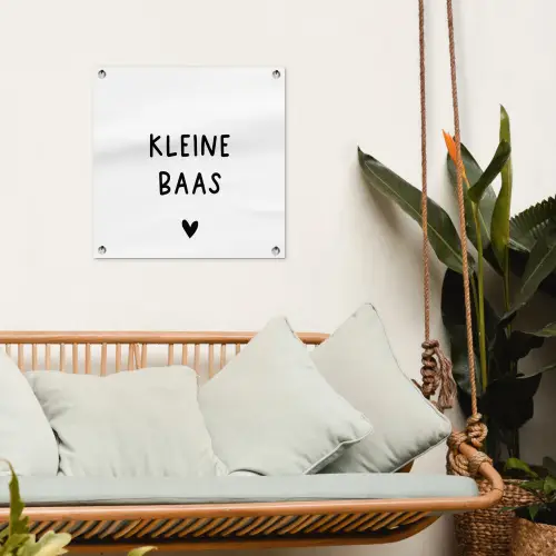 Spreuken - Kleine baas - Quotes tuinposter los doek klein -sfeer7