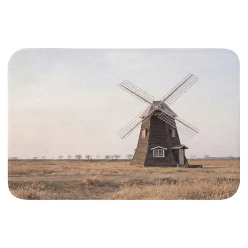 Windmolens - Landschap - Veld Badmat klein -3d