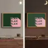 Donkergroen - Tekst - Schaduw - Grafisch Light Box met batterij (Wandlamp) middel -sfeer3