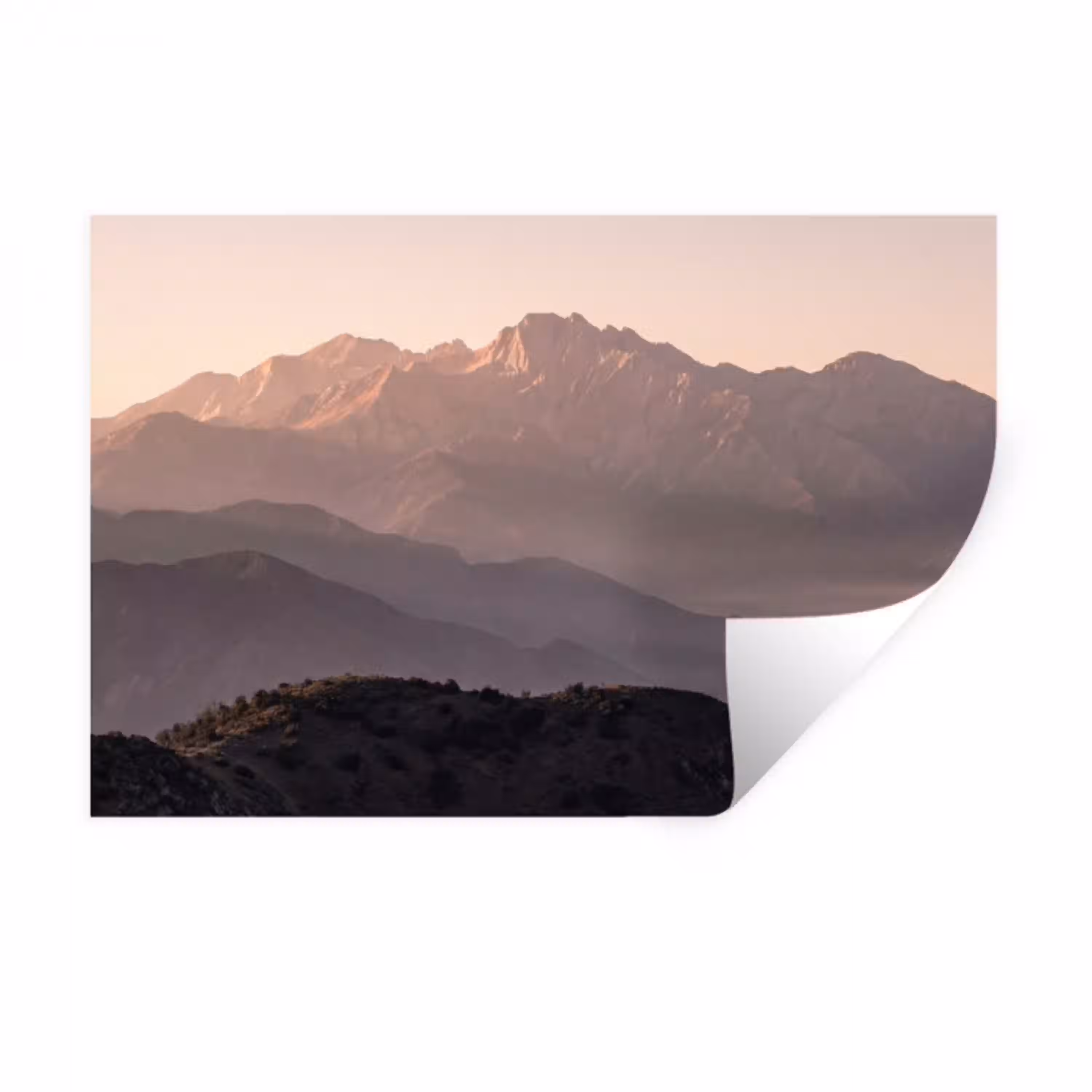 Panorama - Landschap - Bergen Muursticker klein -3d