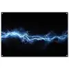 Gaming - Bliksemflits - Blauw - Energie tuinposter los doek groot -3d