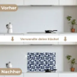Abstract - Modern - Blauw keuken achterwand spatscherm klein 900 -voor_na_DE