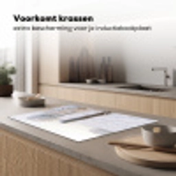 Hek - Sneeuw - Mist - Platteland - Nostalgisch Inductie beschermer vinyl 3mm klein -sfeer1