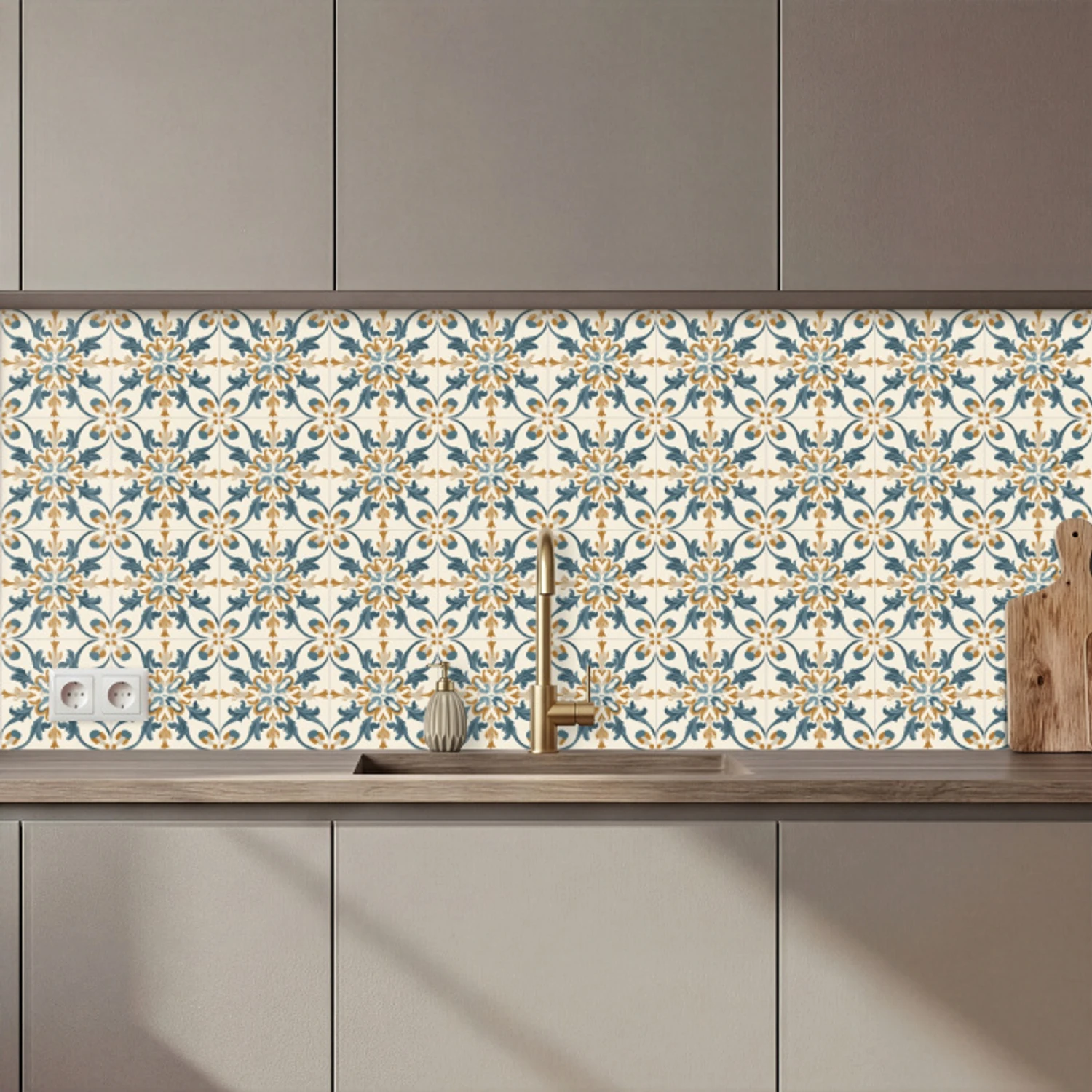Patroon - Klassiek - Kleurrijk keuken achterwand 2 middel 871 zz_3dshopping