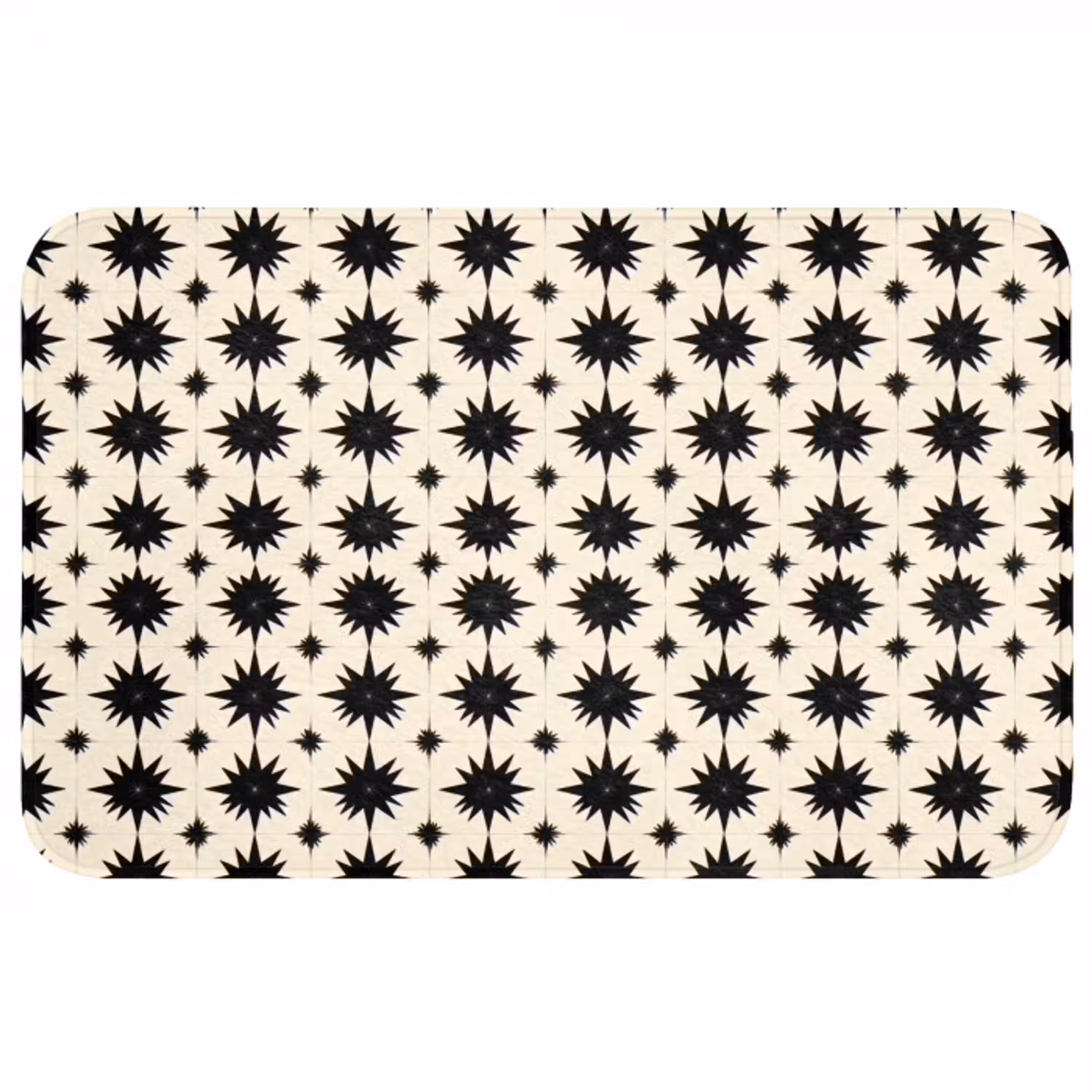 Stervormen - Geometrisch - Zwart WCmat middel 1009 -3d