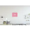 Gestreept - Roze - Chéri textielposter latten blank klein -kinderkamer