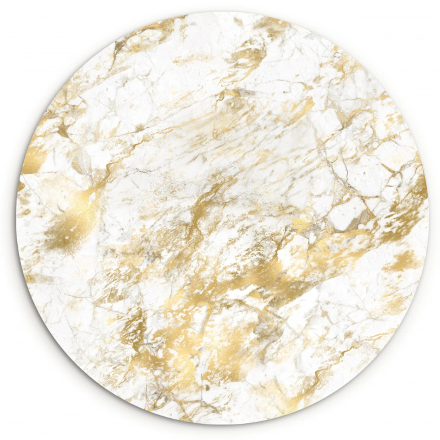 Marmer - Goud - Structuur Wandcirkel plexiglas klein 852 -3d