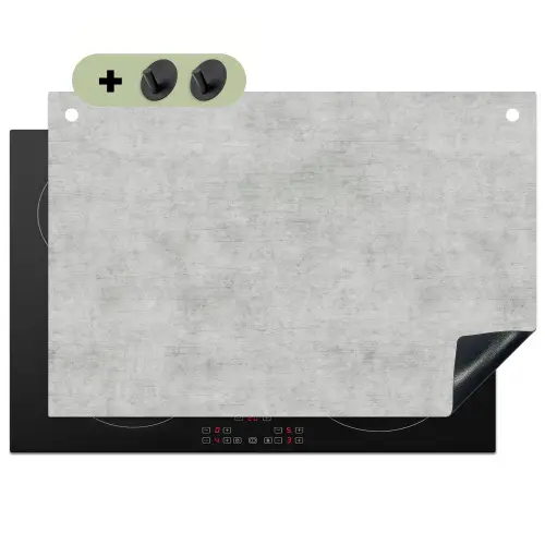Beton - Grijs - Industrieel - Patroon Inductie beschemer met haakjes klein 777 -3d