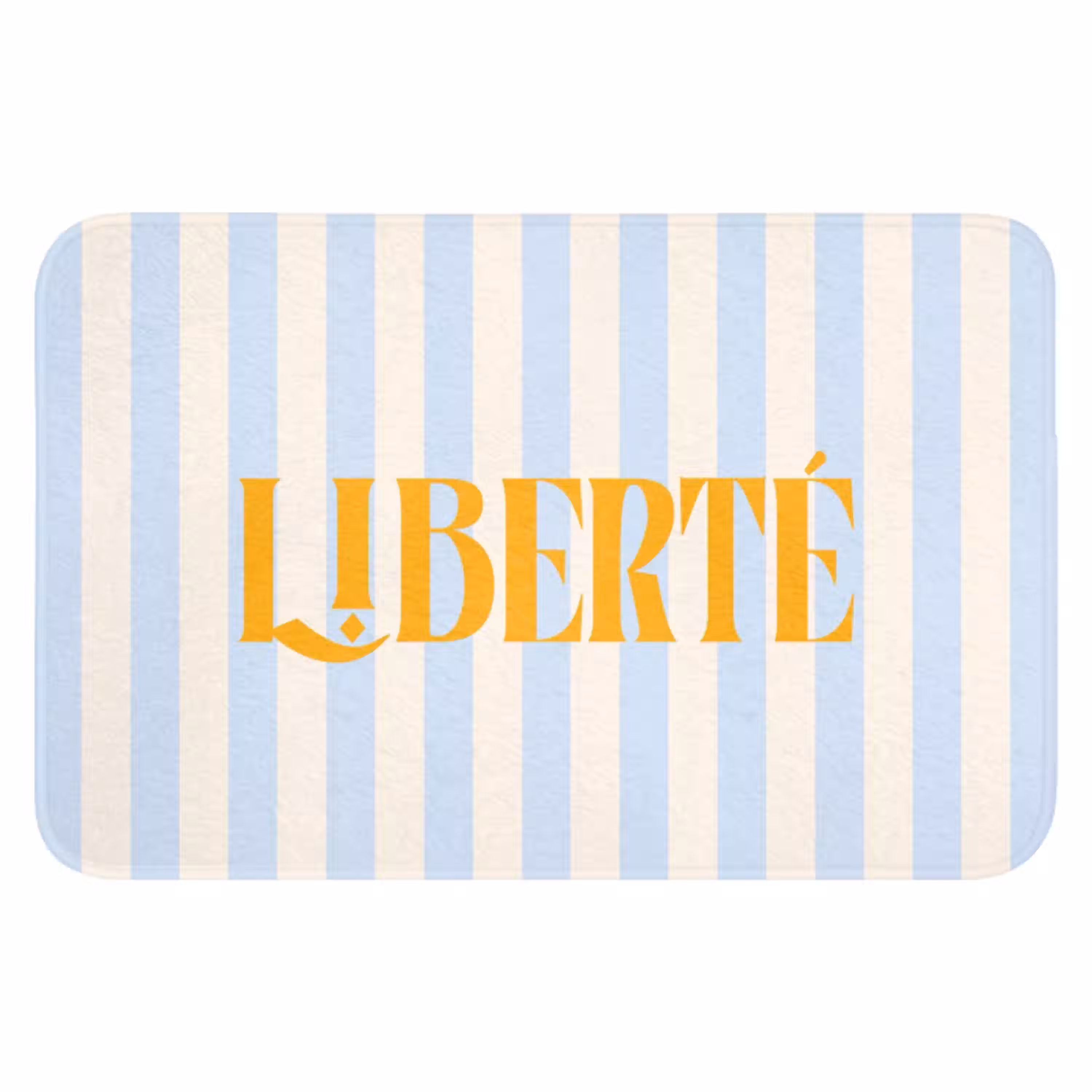 Oranje - Blauw - Strepen - Liberté WCmat klein -3d