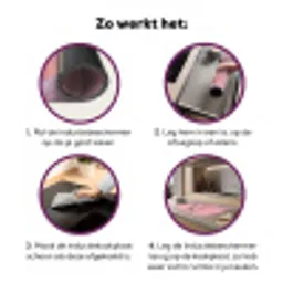 Flamingo - Portret - Roze Inductie beschermer vinyl 3mm klein -zzzzzzz-cc-werking