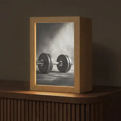 Halter - Gewichten - Zwart Light Box met kabel (Tafellamp) klein -z3d_website
