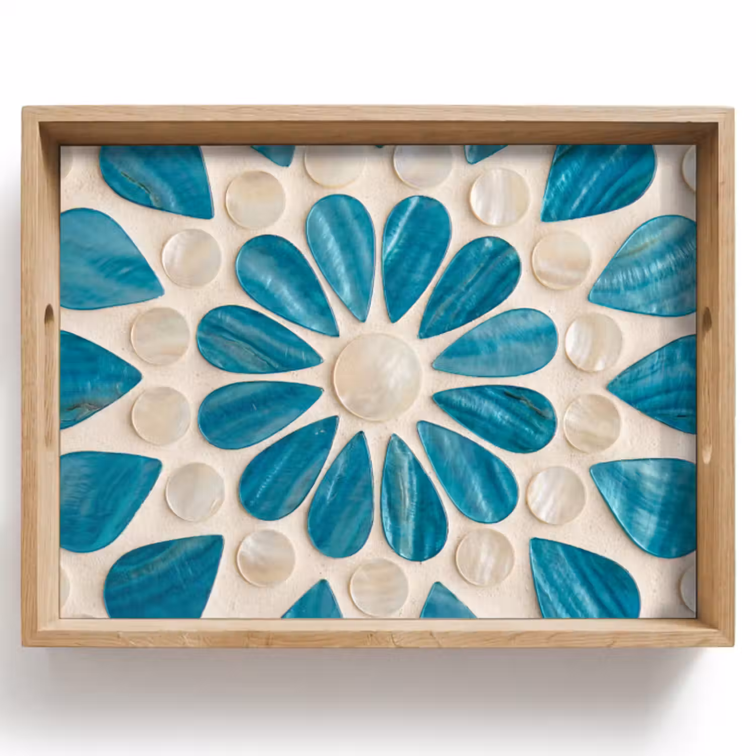 Dienblad - Patroon - Mozaïek - Schelpen - Abstract - Turquoise