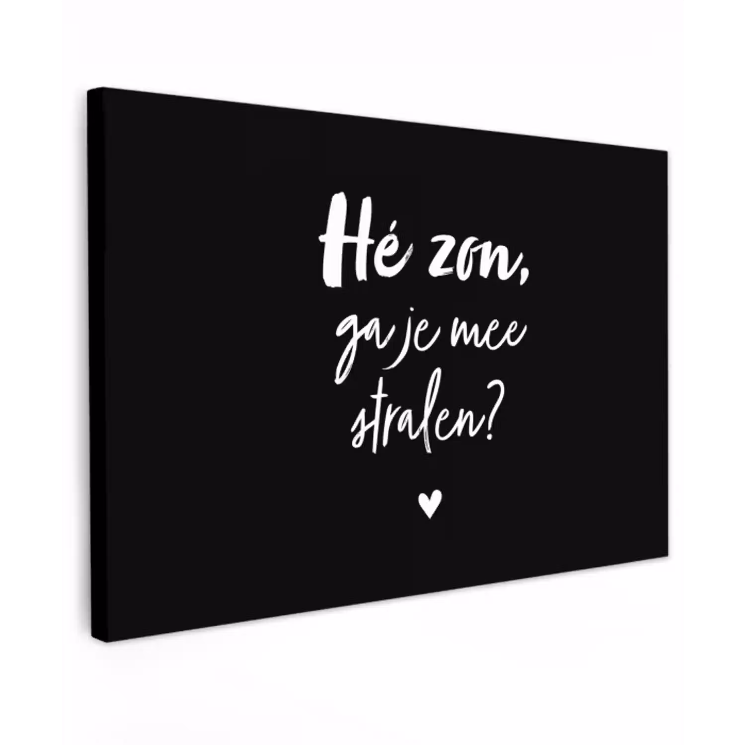 Quotes - Hé zon, ga je mee stralen? - Zomer - Tekst - Zon Tuinposter op houten frame 2 cm dik klein -3d