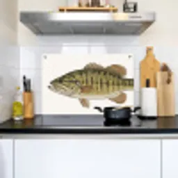 Vissen - Natuur - Vintage Inductie beschemer met haakjes klein -sfeer2