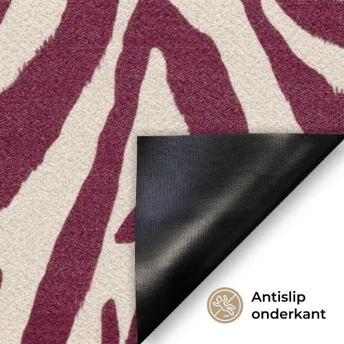 New era - Bordeaux - Zebraprint Deurmat klein -antislip_NL