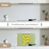 Citroenen - Blaadjes - Geel - Patroon keuken achterwand spatscherm klein -voor_na_NL