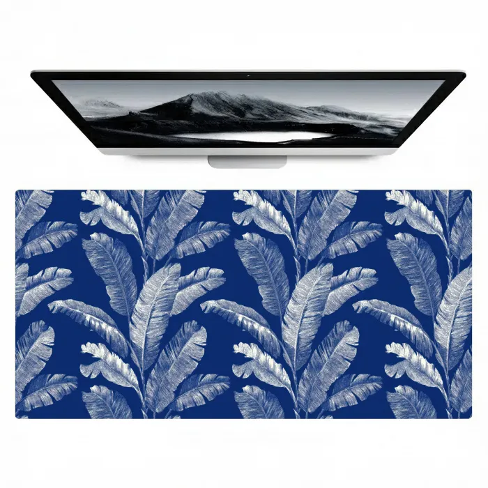 Blad - Palm - Blauw Muismat XXL klein 681 -zzz3d