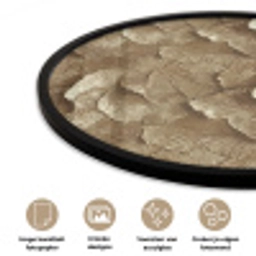 Organisch - Patroon - Bladeren - Goud Fotolijst rond zonder passe partout klein 856 -closeup_NL