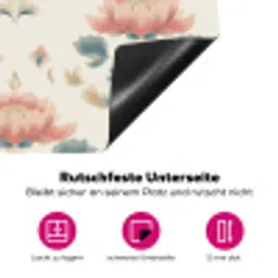 Lotus - Bloemen - Roze Inductie beschermer vinyl 3mm klein 276 -zzzzzzz-lf-onderkant