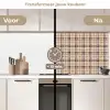 Plaid - Patroon - Beige - Zwart keuken achterwand 2 middel 871 -voor-na2_NL
