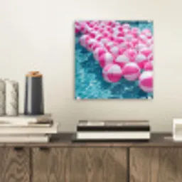 Strandballen - Roze - Water plexiglas 5mm klein -sfeer1