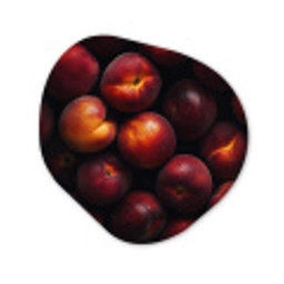 Fruit - Close up - Nectarines Wandcirkel Organisch Forex 3mm klein -3d