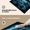 Wereldkaart - Bliksem - Blauw Inductie beschemer met haakjes klein -ky-schoon-nl